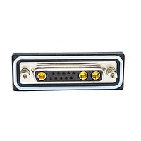 NorComp CDFS13W3203L411 Mixed Contact D-Sub Connectors 13W3 solder cup F FL 4-40 int thrd 40 Amp