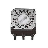 Nidec Components SH-7070TB Rotary Switches smd 7mm code hex comp, top adj., gull wing