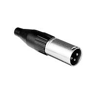 Amphenol Audio AC3M-AU Cable Connectors 3 Pole XLR Male Cable Connector Gold Plated Stamped Contacts Nickel Finish