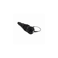 Bulgin PXM06086FANBK4868 Connectors Black Anodised Transversely Sealed Aluminium Inline Plug Connector - Cable Entry: 4.82-6.85mm - Cat6a Female