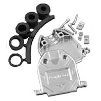 Amphenol Commercial Products 17E-1724-2 Two Piece Backshell D-SUB BACKSHELL PLATED PLASTIC