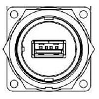 CONXALL DCP-USBAB-HD USB Type A Connectors Pnl Mnt USB A to PCB Header Bayonet