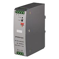 Carlo Gavazzi SPDE241201 Switching Supplies Switching Power Supply, AC/DC, 120W,Single Phase, 24V, Screw Terminals, IP20, DIN-Rail Mounting, Over-load, Over-voltage, Short-circuit and Over-temperature Protections, metal housing