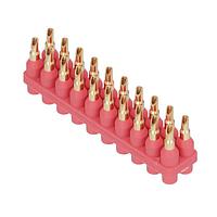 Radiall R929993001 Accessories BANANA / 2MM SERIE FEMALE 20-WAY 6MM SOLDER POT RED