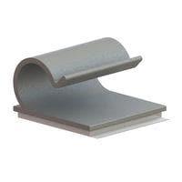 Essentra Components KKC-4-RT Clamp, C-Type Clip,C Style,Adh Mnt,Grey,1/4 in Hold