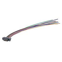 Harwin M80-FC10668FC-0150L Single Ended 3+3 Pos. Female DIL 22AWG Cable Assembly, 150mm, single-end, 101Lok