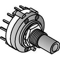 Alpha (Taiwan) SR2612F-0107-18F5B-D8-S Rotary Switches 1 POLE 7 POS D SHAFT