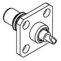 Radiall R112403000 Panel Receptacles SMC / SQUARE FLANGE JACK RECEPTACLE WITH SOLDER POT CONTACT
