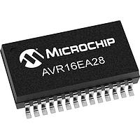 Microchip Technology AVR16EA28T-I/SS MCUs 16KB, RWW, 2KB RAM, 28p SSOP, 85C, 20MHz, CFD, 12b ADC, PGA, 2xComp, DAC, 3xUART, SPI, TWI