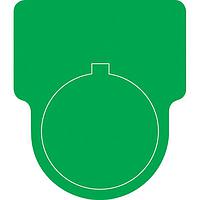HellermannTyton 596-00323 Labels Foam Nameplate, 1.2" x 1.5" Button Label With .88" Hole, PET, Green, 250/roll