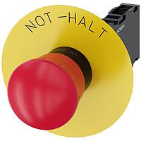 SIEMENS 3SU11001HB201FH0 Push Turn EM. STOP MUSHROOM PUSHBUTTON. 40MM. RED