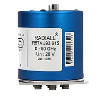 Radiall R574J33415 Coaxial Switches SP4T Term. Ramses 2.4mm 50GHz Latching Ind. 28Vdc Positive common D-sub conn.