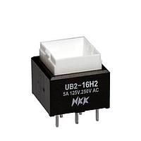 NKK Switches UB216SKW036G Pushbutton Switches LOW PROFILE PSHBTTN ILLMNTD/PC AND SLDR