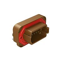Amphenol SINE Systems AT13-12PD-BM02 Connectors RA Flng Mnt PCB Rcpt 12POS Brw Gld Cont D