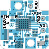 Quantic X-Microwave XR-A4Y4-0404D-SP Bias Controller Active Bias Controller, HMC980LP4E [PCB: 1426]For CMD192 Die (A4Y3)Spring Pins
