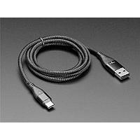 Adafruit 5520 USB Cables / IEEE 1394 Cables Black Woven USB A or Type-C to Type-C Cable with Magnetic Tip - 1 meter long