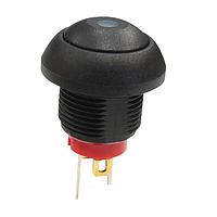Dailywell PFH6B2M1CESA2S-5 Pushbutton Sub-Miniature28VDC/5ANon-Illuminated,SPSTOFF-(ON)Solder Lug,IP68Black