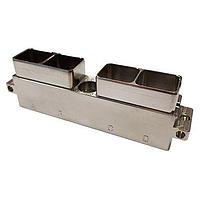 Amphenol Air LB France SIM2D82KG Rectangular MIL Spec Connectors Receptacle Standard 4 Modules Metallic Shielded Bright nickel Polarization G Not mounted