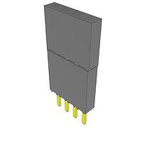 Samtec ESW-104-44-G-S Stackthrough .100" Elevated Socket Strip