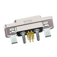 Amphenol CONEC 15-005783 Mixed Contact D-Sub Connectors 9W4 M SOLID BODY WTR RES. R/A 20A M.BRKT 4-40 INS/CLIP