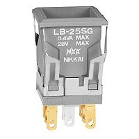 NKK Switches LB25SGG01 Pushbutton Switches ON-(ON) SQUARE BODY ONLY