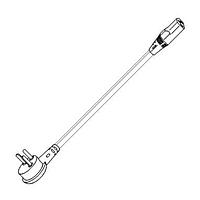 Volex 2115H 10 C3 AC Power Cord H05VVF3G 2.5M ISRAEL BLACK