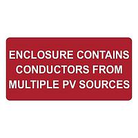 HellermannTyton 596-00748 Solar Label Solar Label, Enclosure Contains PV Sources, 2020 Code, 4.0" x 2.0", VL, Red, 50/roll