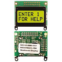 Newhaven Display NHD-0208AZ-FL-YBW LCD Character Display Modules STN- Y/G Transfl 40.0 x 35.4