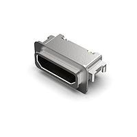 GCT (Global Connector Technology) USB3500-30-A PCB Mid Mount Micro B Skt, Mid Mount-SMT, R/A, 30u", With Peg, T&R, IP67