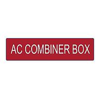 HellermannTyton 596-00758 Solar Label Solar Label, AC COMBINER BOX, 4.0" x 1.0", VL, Red, 10/pkg