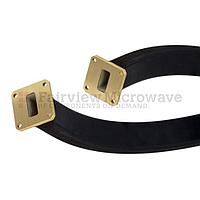 Fairview SMW90TF005-36 WR-90 Twistable Flexible Waveguide in 36 Inch Using UG-39/U Square Cover Flange With a 8.2 GHz to 12.4 GHz Frequency Range