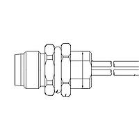Same Sky (formerly CUI Devices) CDM808-04A-MW-R805-050-67 Straight 4 Pins Panel Mount Wire Rear M8 x 0.5 ACoding Screw Copper Alloy IP67