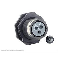 Eaton Souriau-Sunbank UTGX712D3S32 Receptacles Jam nut receptacle & hold down clips,without backshell, with 3 female PCB contacts, IP68/69K in unmated conditions