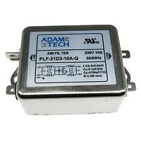 Adam Tech PLF-21D3-10A-Q Power Line Filters EMI/RF Line Filter, 115/250VAC 10A, medium outline, chassis mount