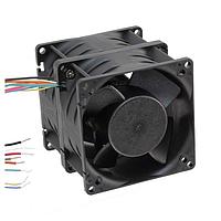 Delta Electronics, Inc. GFC0812DW-SM00B7P Axial DC Tubeaxial Fan, 3-Phase, 80x80x80mm, 12VDC, 4.17mmAq, 4x Wire, Tach/PWM
