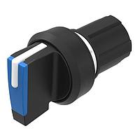EAO 45-2819.1C60.003 Switch Actuators Selector switch actuator 3 positions blue main-0-main 45? short lever front/housing plastic