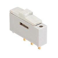 Same Sky (formerly CUI Devices) MSS-102545-14A-V-SMT Miniature Slide Switch Slide Switch, 10 x 2.5 x 6.4 mm, 1.4 mm Raised Slide actuator, Vertical SMT