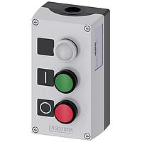 SIEMENS 3SU18030AB002AB1 Pushbutton ENC PLASTIC,2-PUSHBUTTON,GRN,RED, PL-CLR