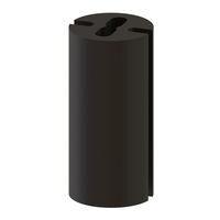 Essentra Components LEDM-2-09 LED Spacers LED Spacer,3MM T-1,Black,9MM Spc