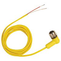 OMEGA M12CM-EXTT-E-RF-5 M12 Cable, 2 wire, Vibe Resistant, Thermocouple Compensated (Stripped Leads, M12 right angled 4 pin Female, Thermocouple Type E, Thermocouple Type E, PFA)