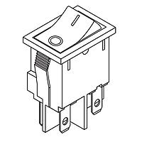 Mountain Switch 103-R13-73A-EV Rocker Switches DPST ON-OFF 4PIN BLK