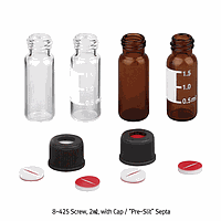SciLab SL.Vi1018 Vial, 2㎖, Amber, w/ Open-top Cap & Red PTFE / White Sil. Septa