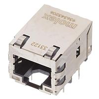 Molex 93634-3206 Magnetic Jack 0.85IN STNDRD MXMAG 6 CORE FE W/ LEDs