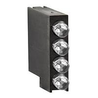 BIVAR H455CHHGGDL LED Circuit Board Indicators LED Assembly, Right Angle, 3mm LED, Quad-Level, 1 Station, HE Red, HE Red, Green, Green, Diffused Lens, Low Current.