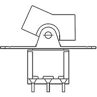 AMP Connectors - TE Connectivity A103J61ZQ0004 Rocker Switches SP ON-OFF-ON SNAP IN LUG ROCKER SWITCH
