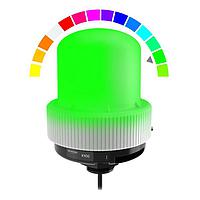 Banner Engineering K100PLZRGB7A Multicolor Indicator K100 Pro Indicator: RGB Beacon; 100-240 V ac; Polycarbonate; IP66, IP69K; Multicolor; Audible; 2 m (6.5 ft) Integral Cable