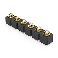 Mill-Max 811-22-006-30-050101 Headers Spring-Loaded Connector w Pointed Plunger Tip; SMT; Single Row 6-Pin
