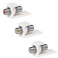 Panduit CMRPRBL Pass Through Module Coupler Mod RCA Pass-Through Red In
