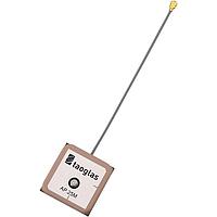 Taoglas AP.25M.07.0080A Active Antenna AP.25M GPS/GALILEO 1 Stage Active Patch 25*25*6mm, 80mm oe1.13, I-PEX MHFIU.FL