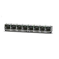 Amphenol Commercial Products RJE398881440 Modular RA, 8P8C, Eight Port, With Shield, With LEDs